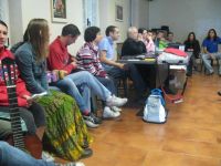 Glowny cel podrozy - spotkanie z wolontariuszami w Brescii